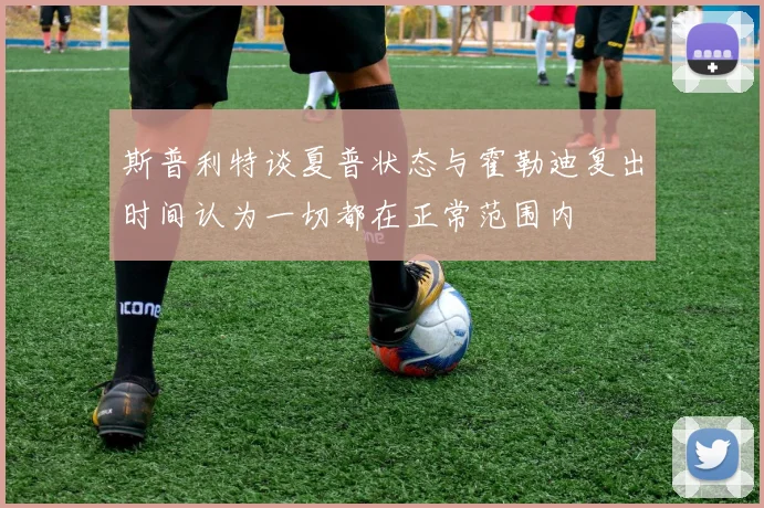 斯普利特谈夏普状态与霍勒迪复出时间认为一切都在正常范围内